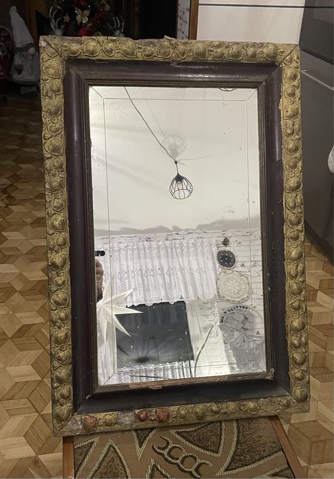 Stare antyczne lustro kryształowe