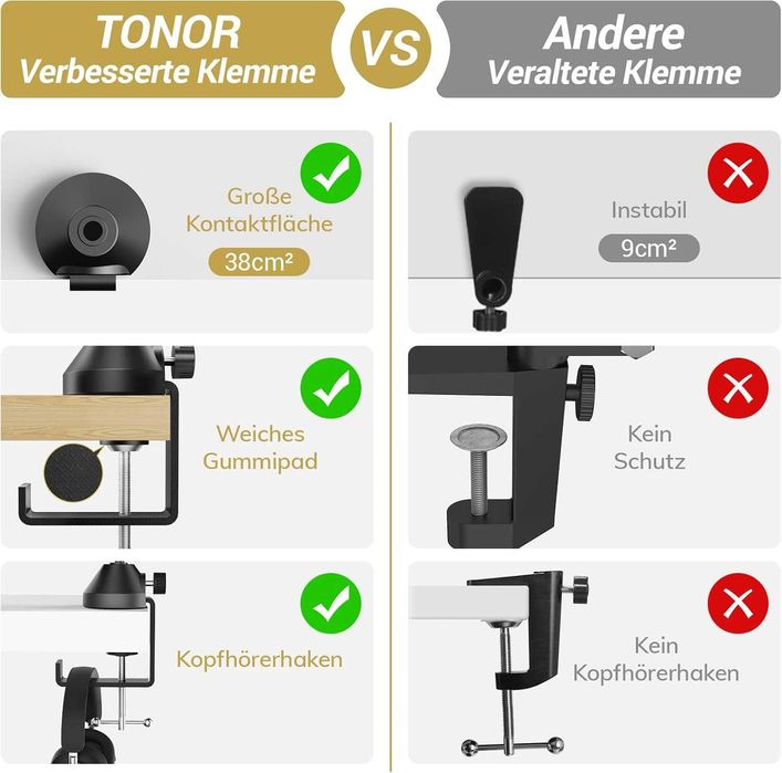 TONOR statyw z uchwyt Lampa LED pierścieniowa do rysunków biżuterii