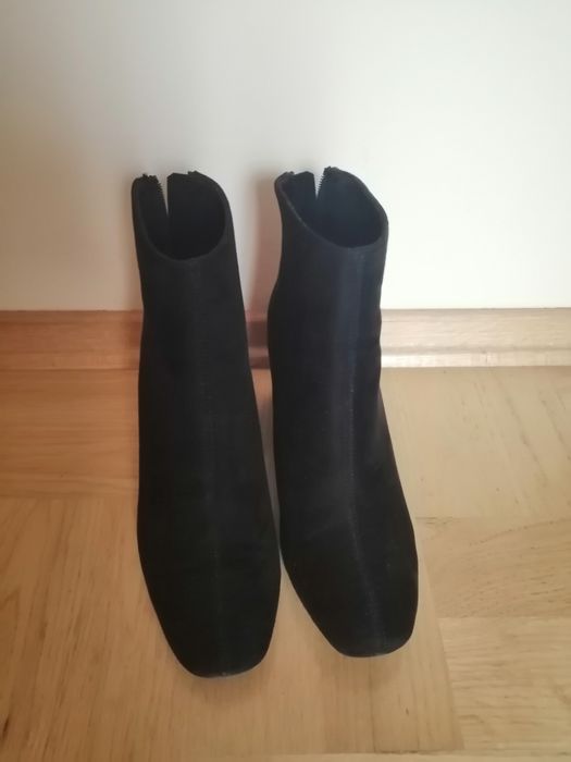 Botki czarne zamsz