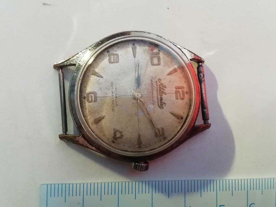 Zegarek męski naręczny sygnowany Atlantic kompletny