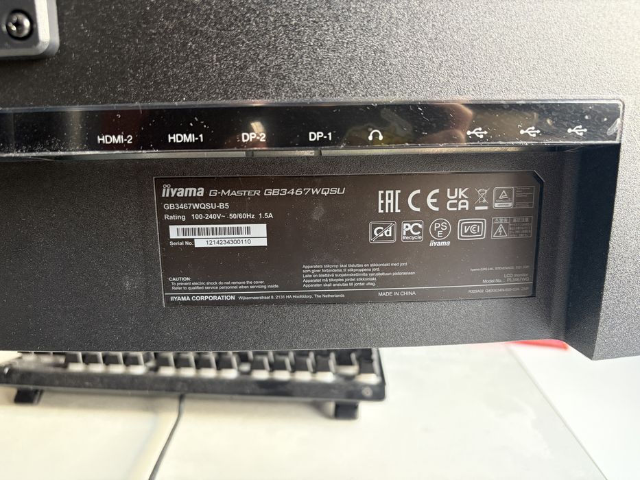 Monitor Iiyama G-MASTER GB3467WQSU