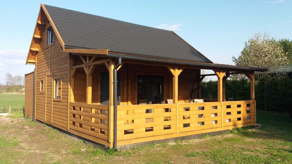 domek drewniany,wym.5mx7m, letniskowy,poddasze,drewniany,szkieletowy