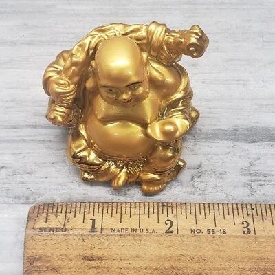 3 Budas "Quifu" em metal dourado, Peças muito especiais