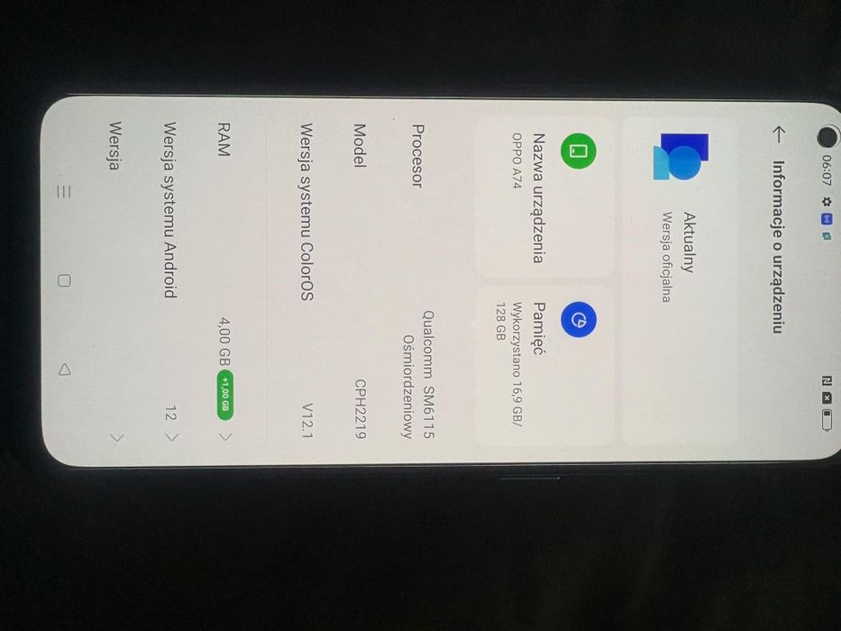 Super Oppo A74, jak NOWY