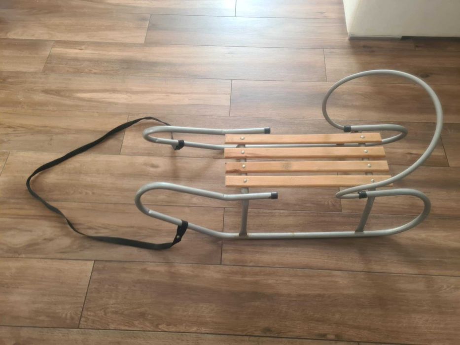 Sanki metalowo drewniane