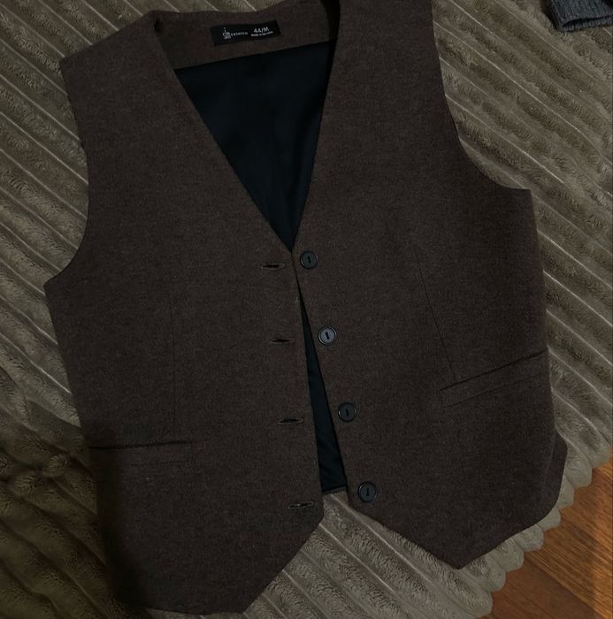 Жіночий костюм двійка штани палаццо з жилеткою теплий