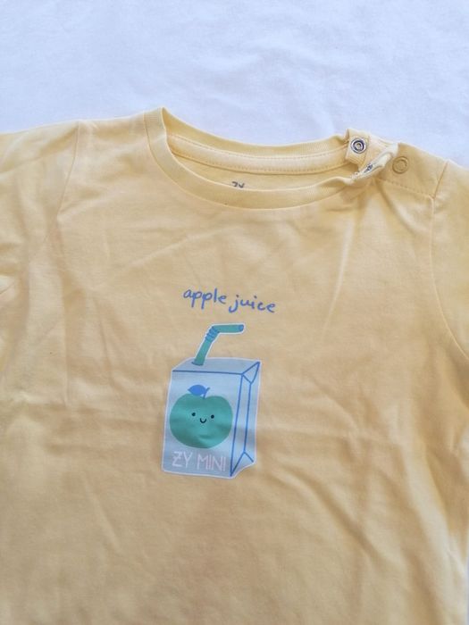 T-shirt Amarela "Apple Juice" de Bebé
