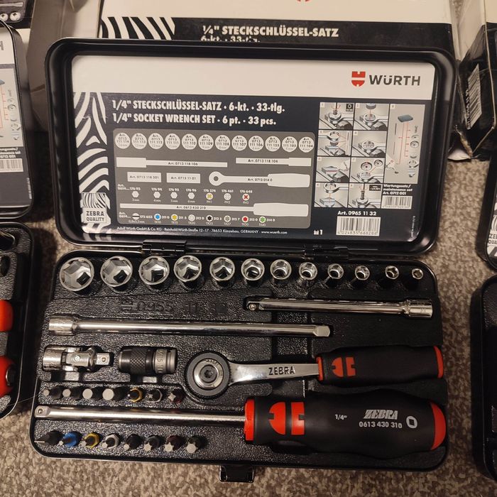 Набір головок торцевих Wurth Zebra 1/4