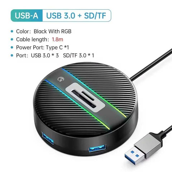 ORICO 4 Ports USB 3.0 Хаб Round USB