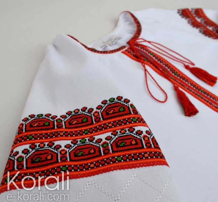 ЦІНА ОСТАТОЧНА, ТОРГ НЕМОЖЛИВИЙ! Дитяча вишиванка ручна робота Весна E-korali ріст 122-140см. 6-8 років