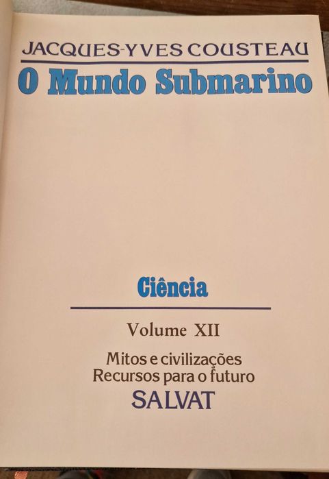 Enciclopédia "O mundo submarino " de Jacques Yves Cousteau