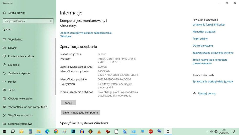 Komputer stacjonarny Lenovo  Ideacentre 300