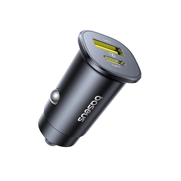Ładowarka samochodowa Baseus GoTrip USB-C / USB-A 30W - czarna