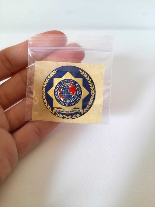 Autocolante Vintage IPA - International Police Association (Servo per Amikeco)