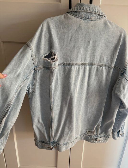 Kurtka dżinsowa przetarcia jeans