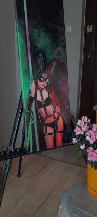 obraz olejny „Tancerz” na płótnie 20*60