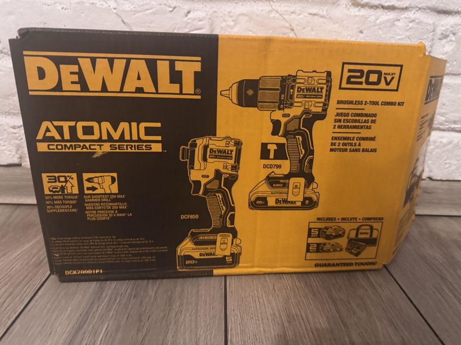 DeWalt DCK200D1P1 12V безщітковий набір шуруповерт і імпакт