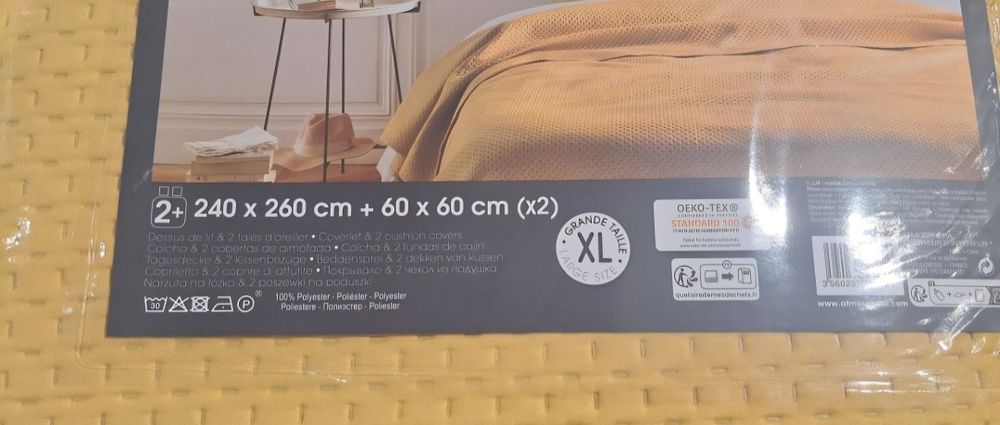 Colcha e 2 capas de almofada
Colcha e 2 capas de almofada 240x260cm
Po