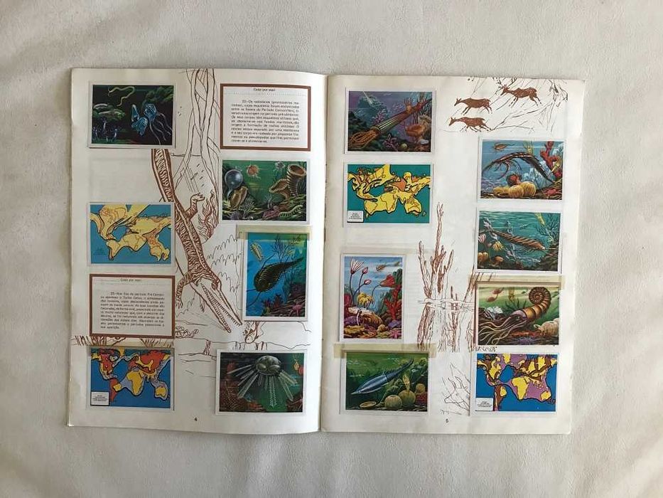 Caderneta História Homem Álbum Cromos anos 70 vintage