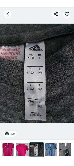 Koszulka Adidas nowa dziecięca