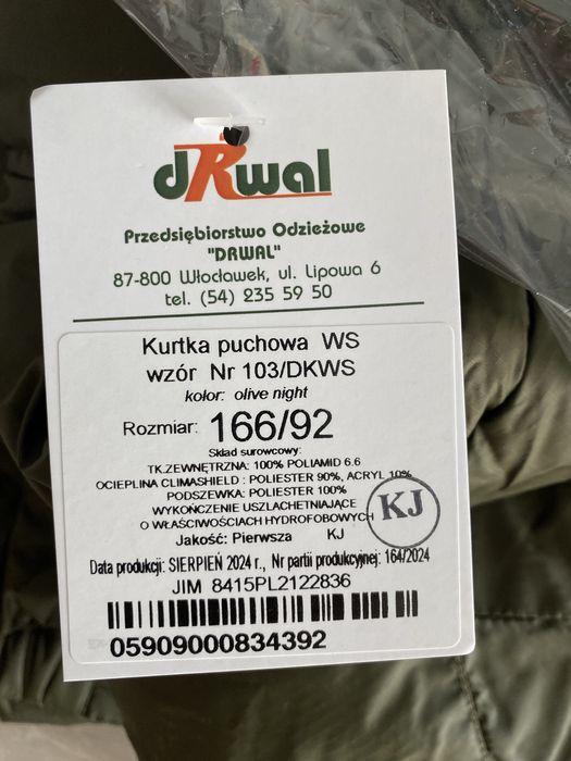Kurtka puchowa drwal 103/DKWS 166/92