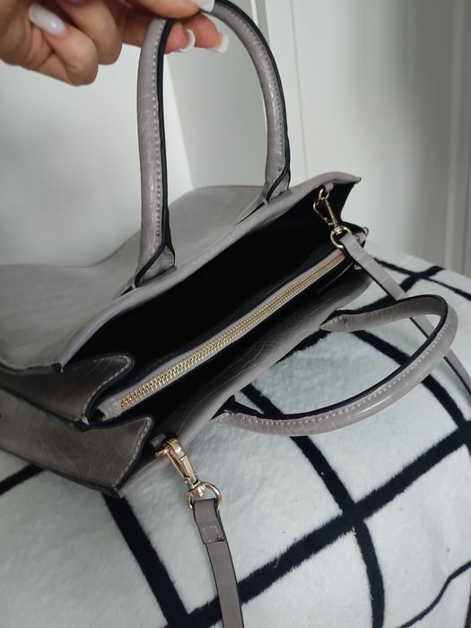 H&M szara torebka krokodyl na ramię format nowa bez metki damska