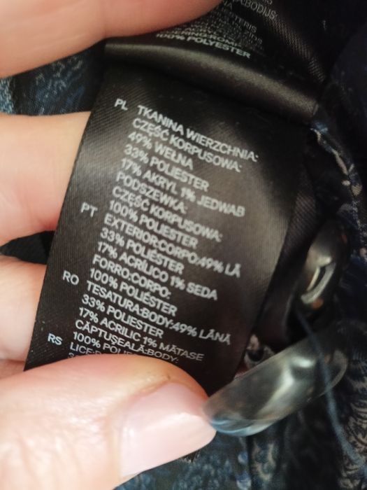 H&M Piękna marynarka w jodełkę na podszewce