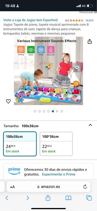 Tapete musical para crianca