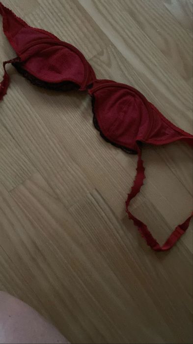 stanik biustonosz Lejaby 80 ,95 A bordowy wzorki