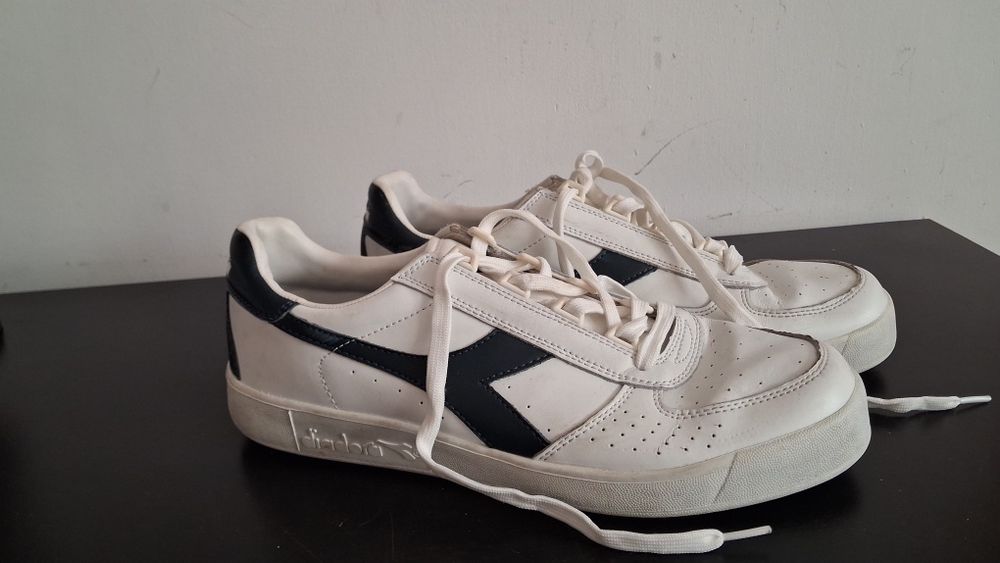 Buty sportowe sneakersy skórzane Diadora B.elite  45,5 białe