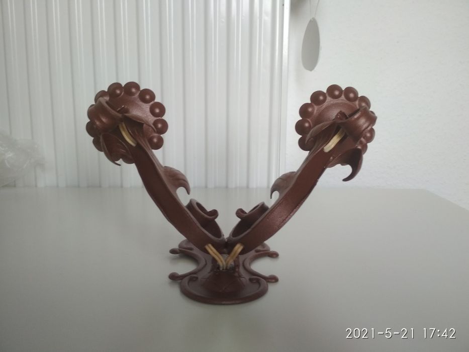 Stary kinkiet metalowy lampa oświetlenie kolor miedziany brąz