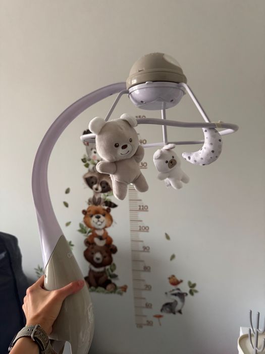 Мобіль-проєктор Chicco на ліжечко 3 в 1 Веселка