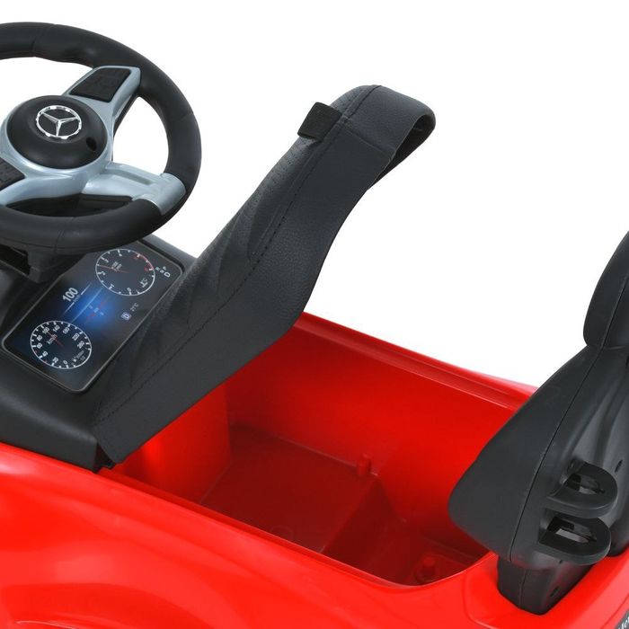 Дитячий толокар машинка Mercedes Benz 2в1 з батьківською ручкою, 4 кол