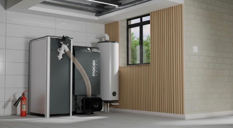 Kocioł na pellet, kotły Mocek 16kW, piec drewno promocja dotacja ZUM
