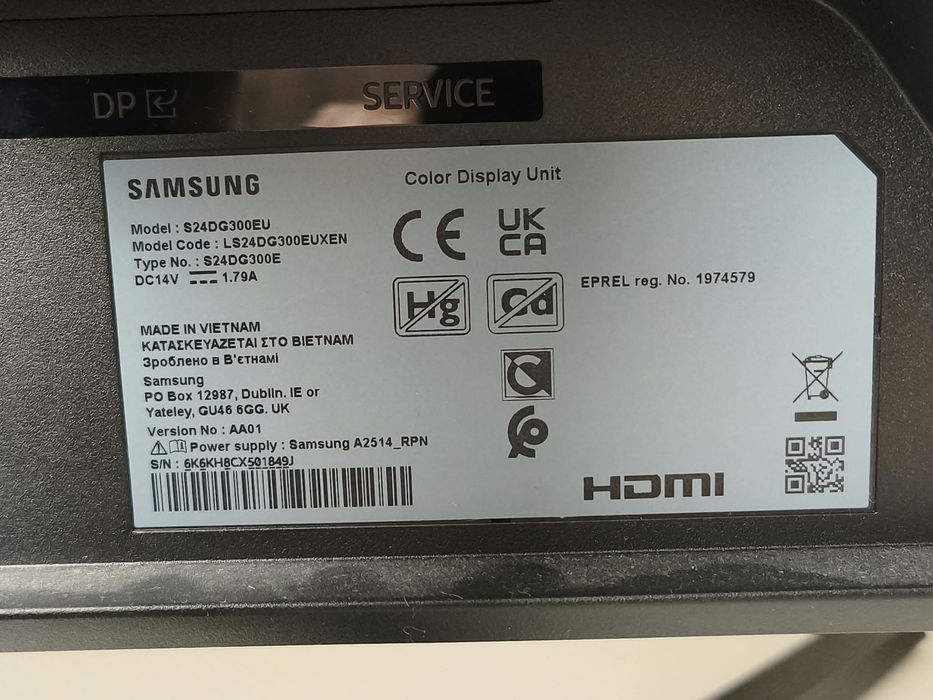 Samsung Odyssey G3 S24DG300EU 24" 180 Hz – Full HD