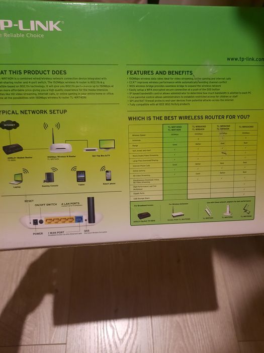 Ровтер НОВИЙ модель TP-LINK TL-WR 740N