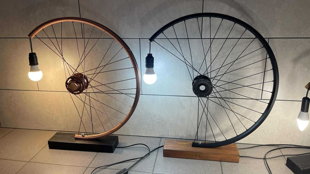 Lampa stojąca rower retro rowerowa dekoracja