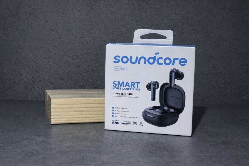 Навушники Anker SoundCore P40i TWS ANC Чорні