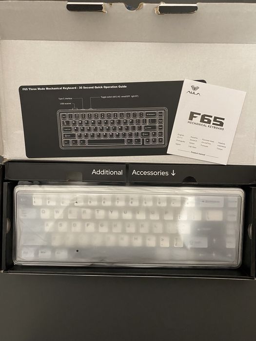 НОВА! Клавіатура Aula F65 White-Blue