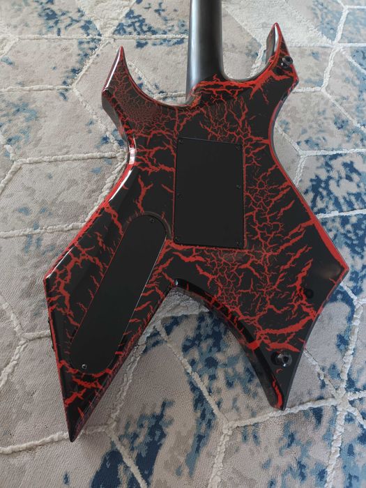 B.C. Rich Warlock Legacy Floyd Rose Red Crackle Gitara elektryczna Neck-through