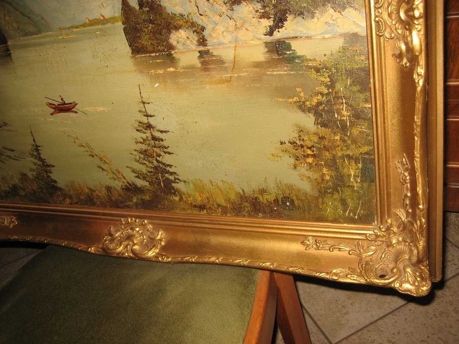 obraz olejny na płótnie  w ramie