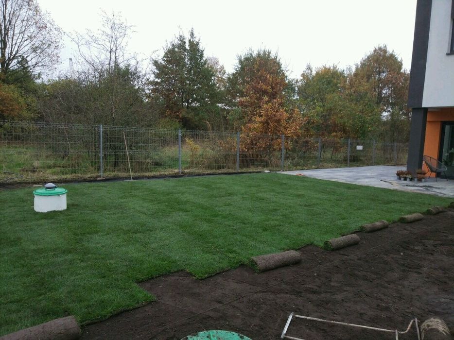 *Trawnik z rolki* trawnik siany * automatyczne nawadnianie