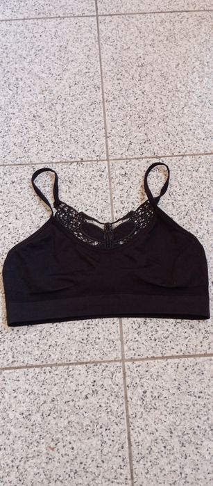 Soutien preto S/M com borboleta