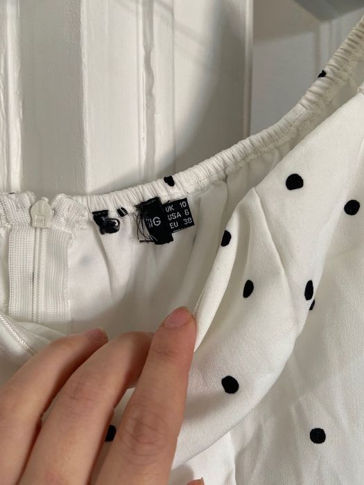 Vestido curto mini pontos 34 XS ASOS