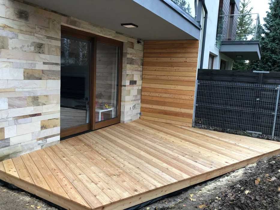 Deska tarasowa gładka/ryflowana modrzew kanadyjski kl. AB