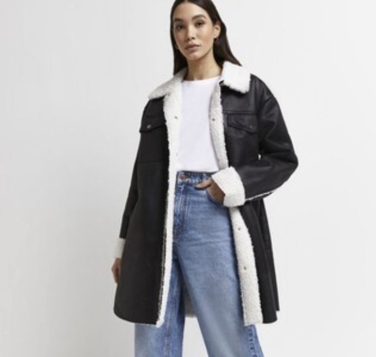 Дублянка із штучної шкіри і хутра