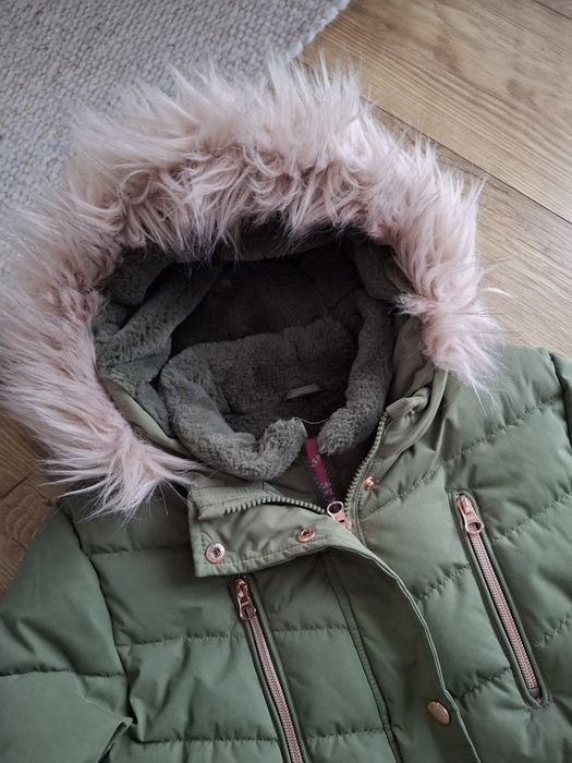 146cm, George kurtka zimowa khaki, ciepła parka
