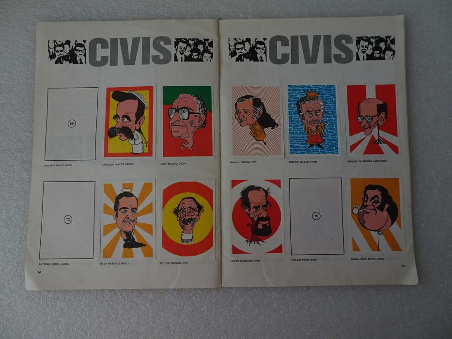 Caderneta Gente de Quem se Fala (faltam 19 cromos)