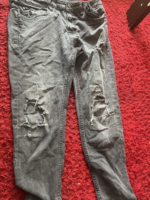 calcas de ganga rasgada da pull&bear