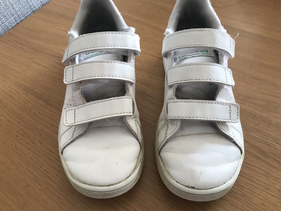 Sapatilhas originais Adidas tamanho 32 brancas e verde